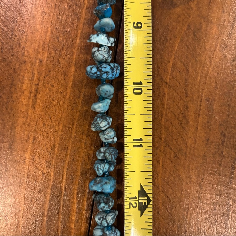 Genuine Turquoise Nugget Necklace EUC - Picture 10 of 11